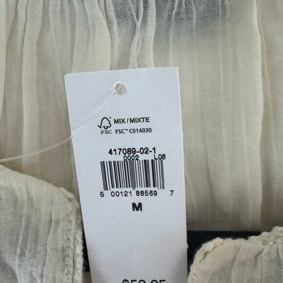 New with Tags: GAP Crinkle Gaze Embroidered Crop Shirt - Picture 4 of 4